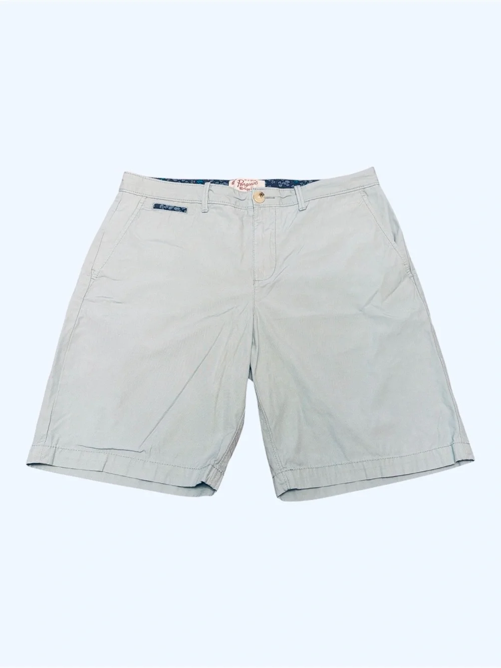 Original Penguin Light Blue Green Chino Shorts Men’s Size 34
